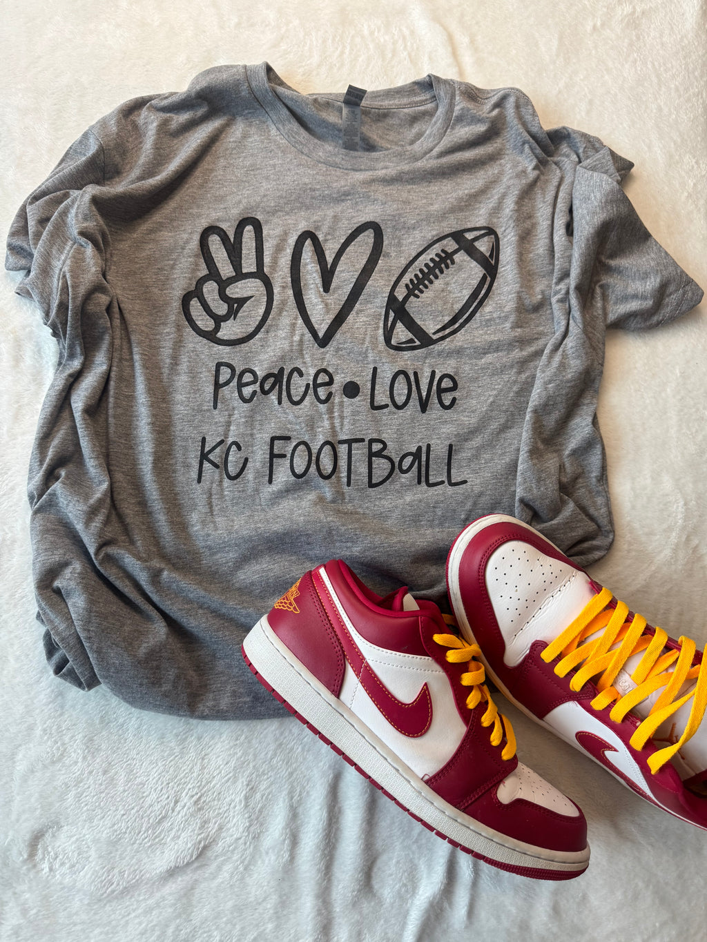 Peace+Love+Football Tee