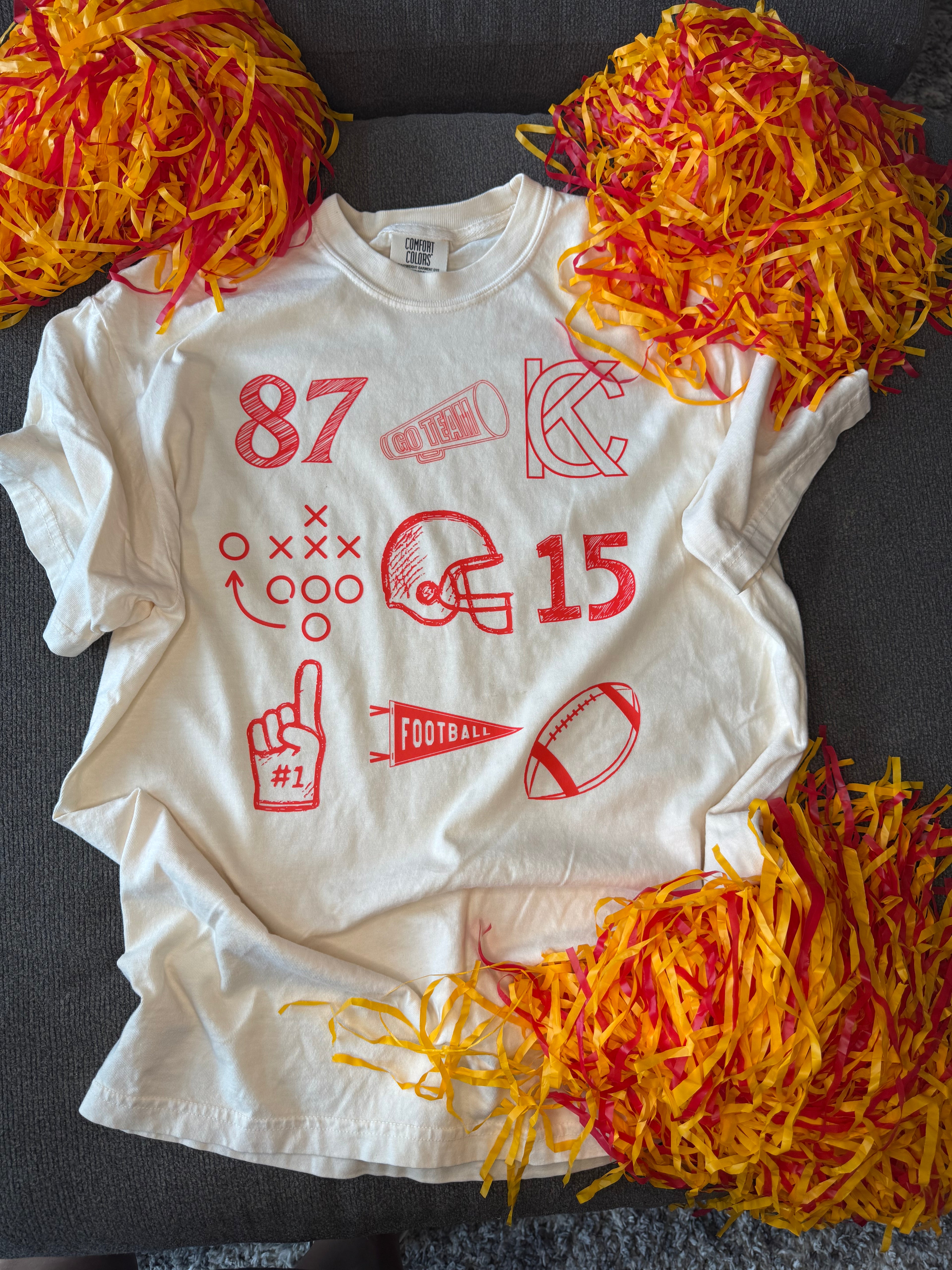 KC Football Collage Tee | Red