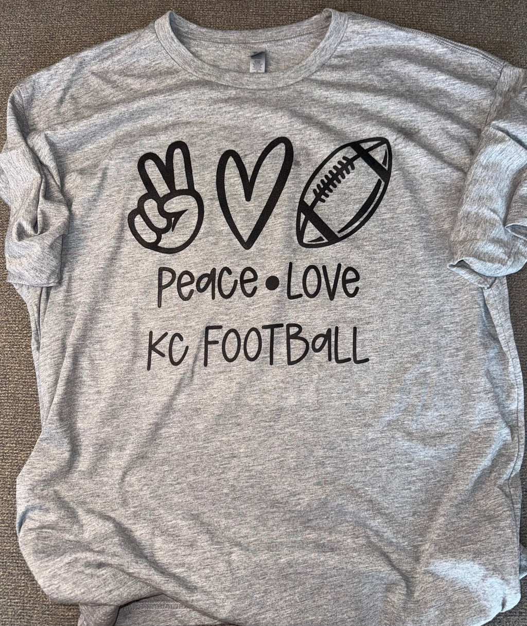 Peace+Love+Football Tee