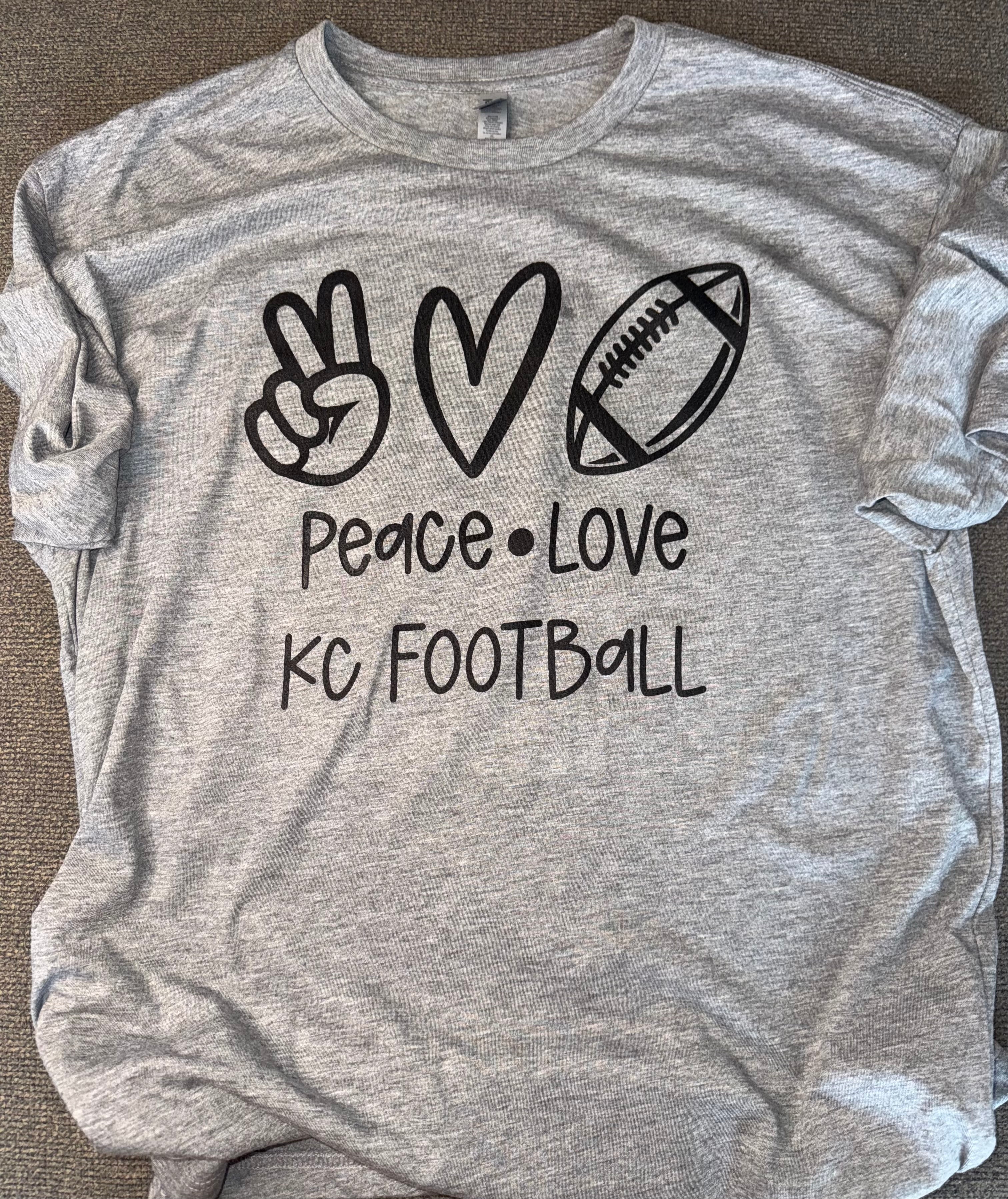 Peace+Love+Football Tee