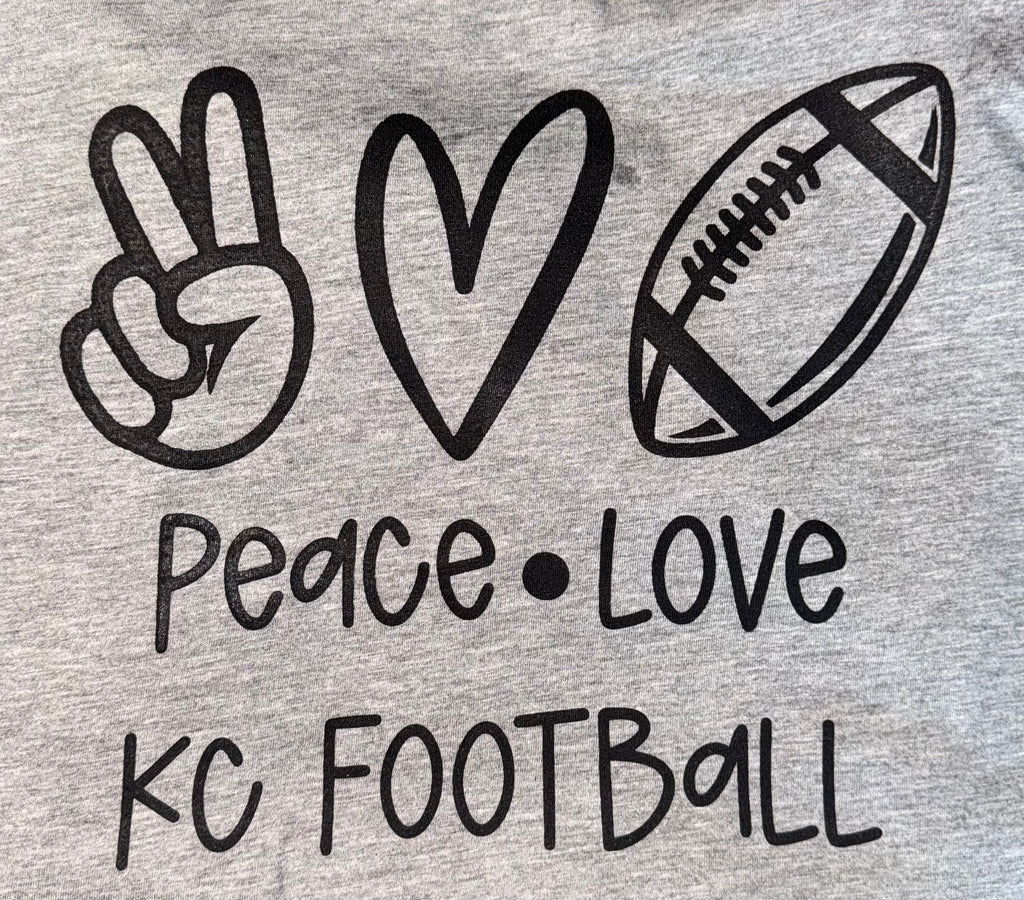 Peace+Love+Football Tee